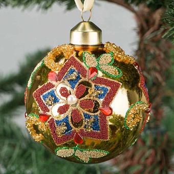 Flower Ball Gold 8 cm