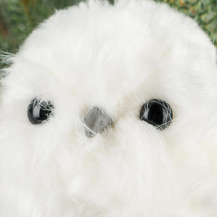 Ёлочная игрушка Круглая сова с открытыми глазами Round Owl With Open Eyes 10 cm