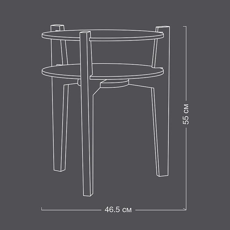 Прикроватный столик с двумя столешницами 2 Glass Levels Side Table