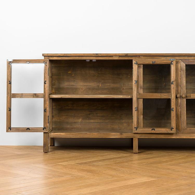 Четырёхдверный низкий сервант Лаваль Laval 4 Doors Glass Sideboard