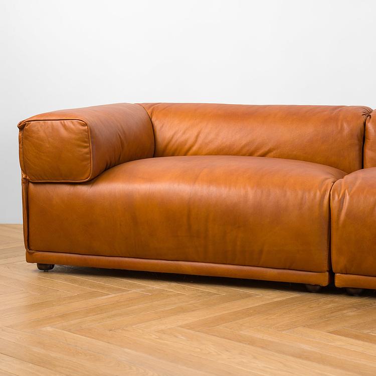 Трёхместный диван Севилья, красно-коричневые ножки Sevilla 3 Seater, Red Brown Wood D