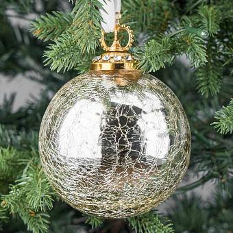 Aged Glass Ball Gold 13 cm