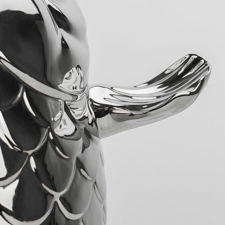 Ваза серебристого цвета Блабб Blubb Silver Vase