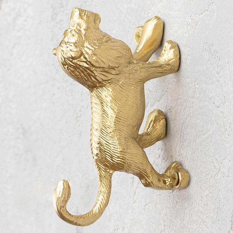 Крючок Лев золотой Coat Rack Lion Gold