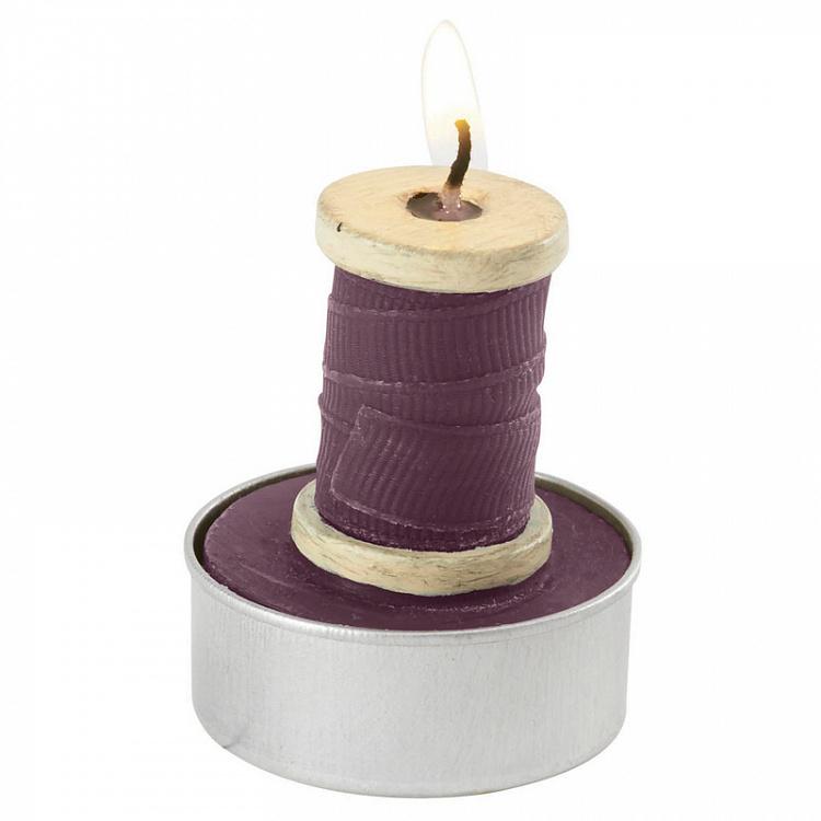 Набор из шести свечей Фиолетовые ленточные катушки Set Of 6 Bougies Faсon Bobines De Ruban Violet