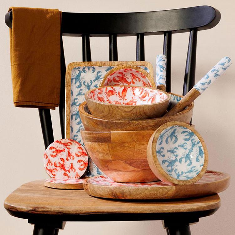 Пиала из дерева манго Крабы, M Crabes Mango Wood Bowl Medium