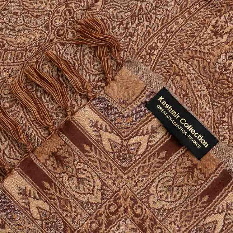 Двустороннее покрывало Агонда, жаккард и варёная шерсть, 150x310 см Pure Wool Jacquard Throw Agonda 150x310 cm