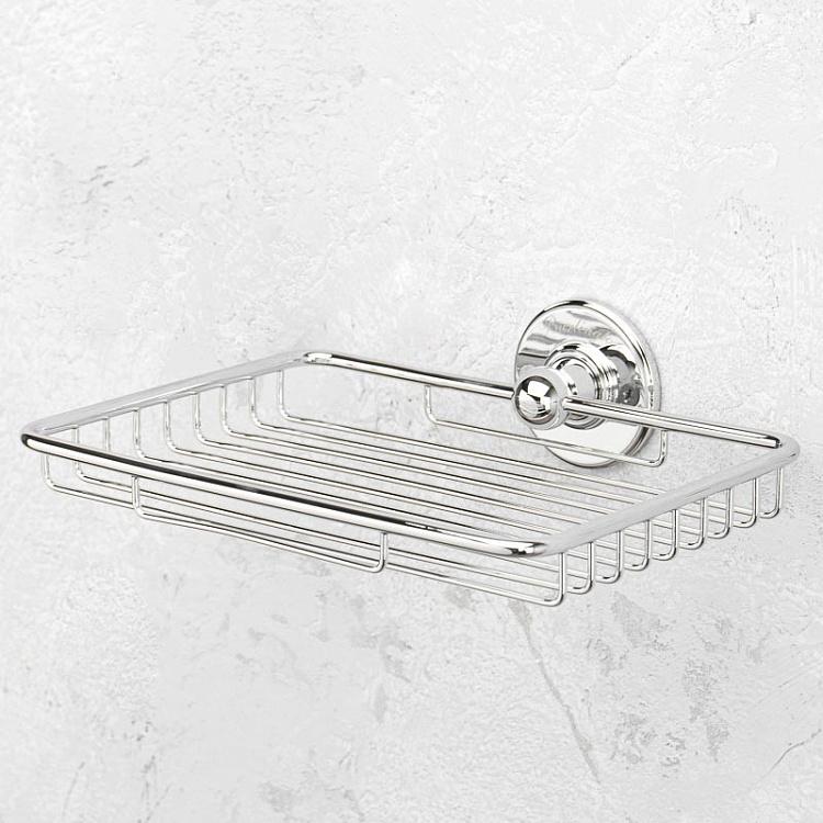 Прямоугольная полка-решётка цвета хром, S Shelf Basket Chrome Small