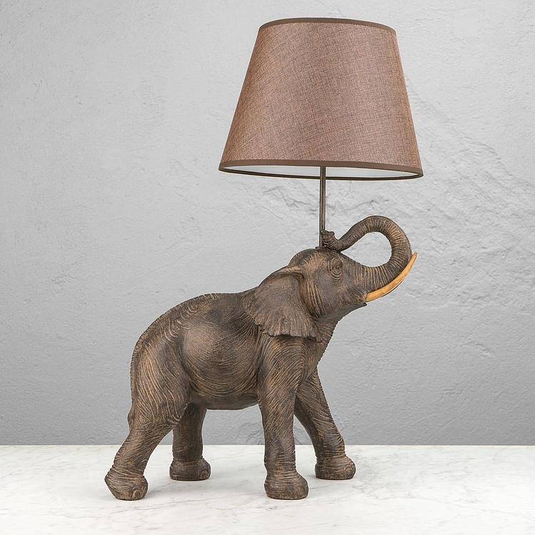 Настольная лампа с абажуром Слон Elephant Lamp Hati