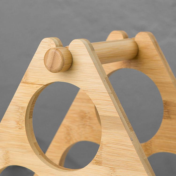 Бамбуковая подставка на шесть бутылок Время для вина Wine Time 6 Bottles Stand