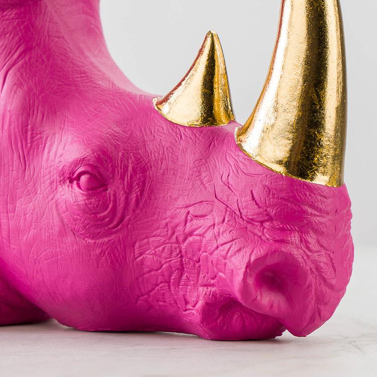 Набор из двух держателей для книг Пурпурные носороги Bookend Rhinos Magenta
