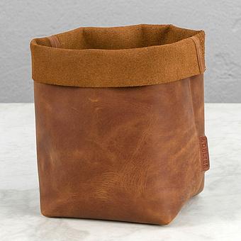 Leather Storage Basket