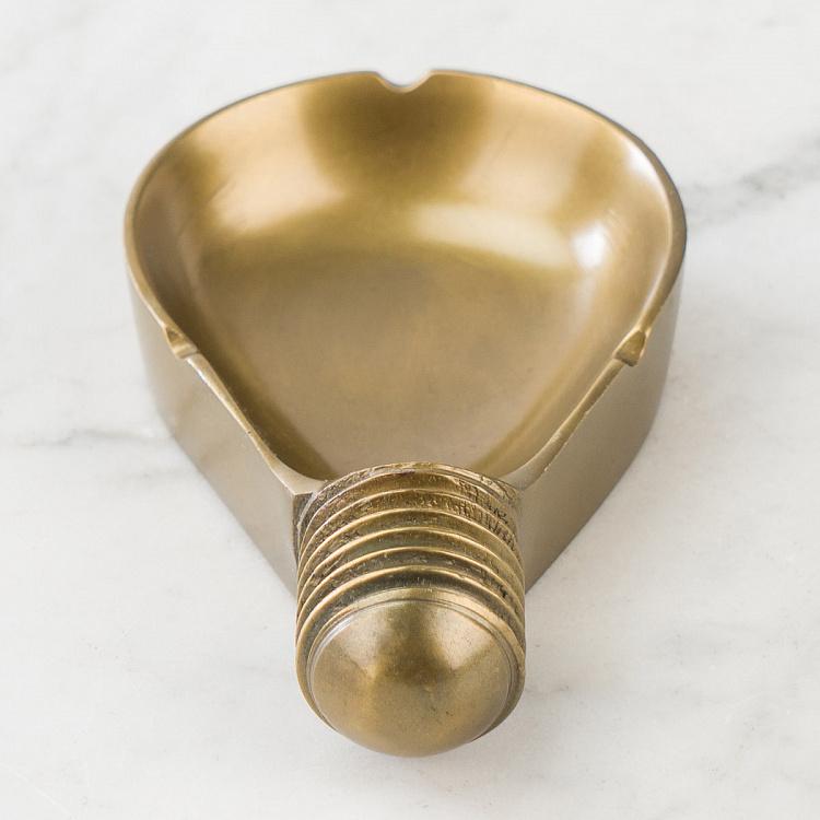 Латунная пепельница в виде лампочки Bulb Shape Ashtray
