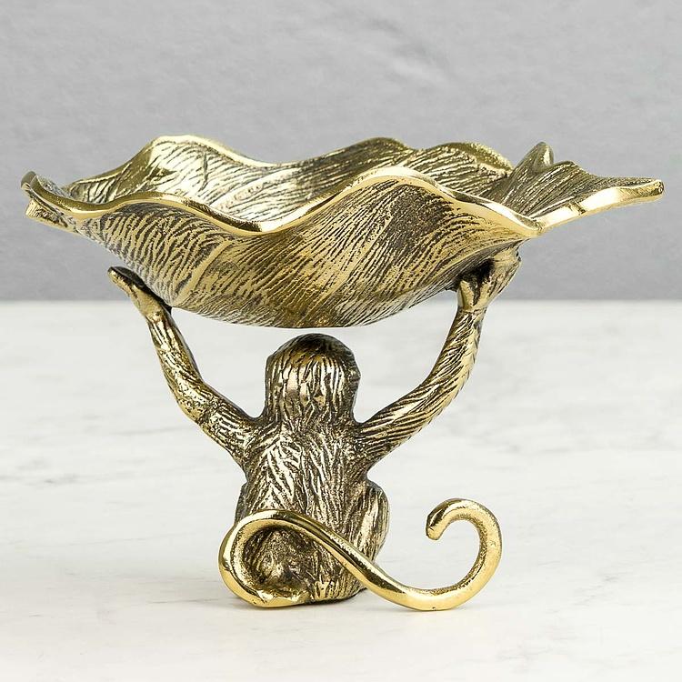 Подставка для мелочей Золотая обезьяна Monkey Tray Brass