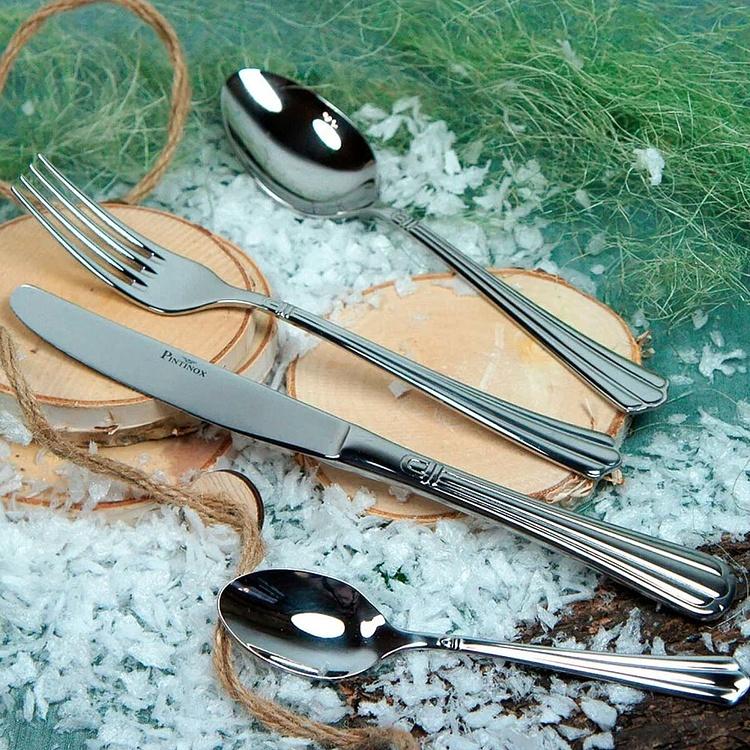 Набор Бернини из 24 столовых прибора на 6 персон по 4 предмета в подарочной коробке Лакшери Set Of 24 Cutlery Pieces Bernini Luxury Box