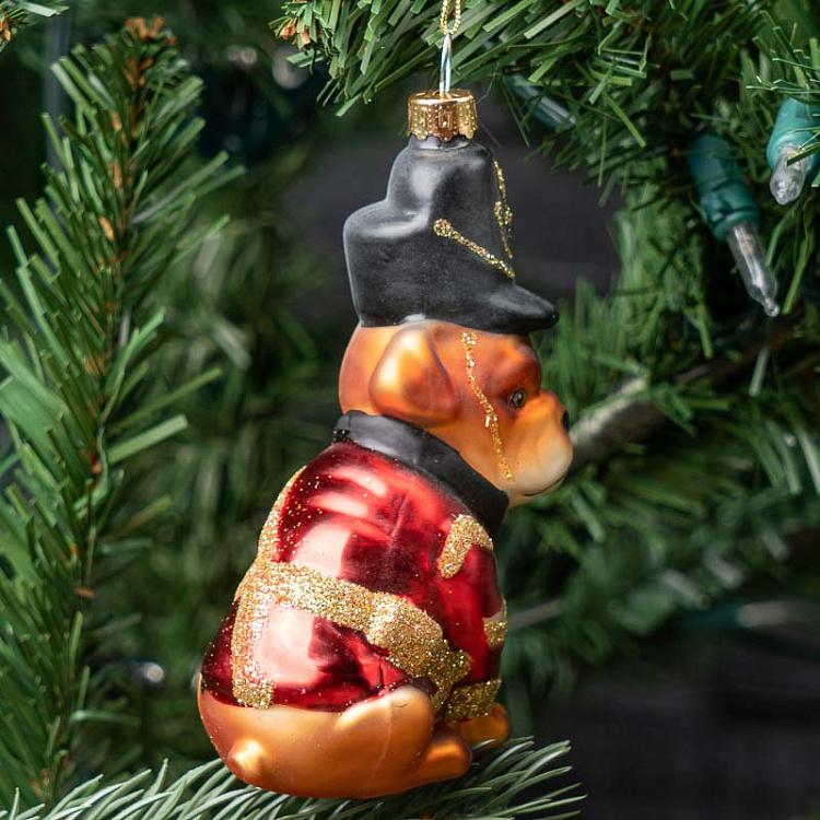 Ёлочная игрушка Собака-сержант Glass Hanger Sergeant Dog 9,5 cm