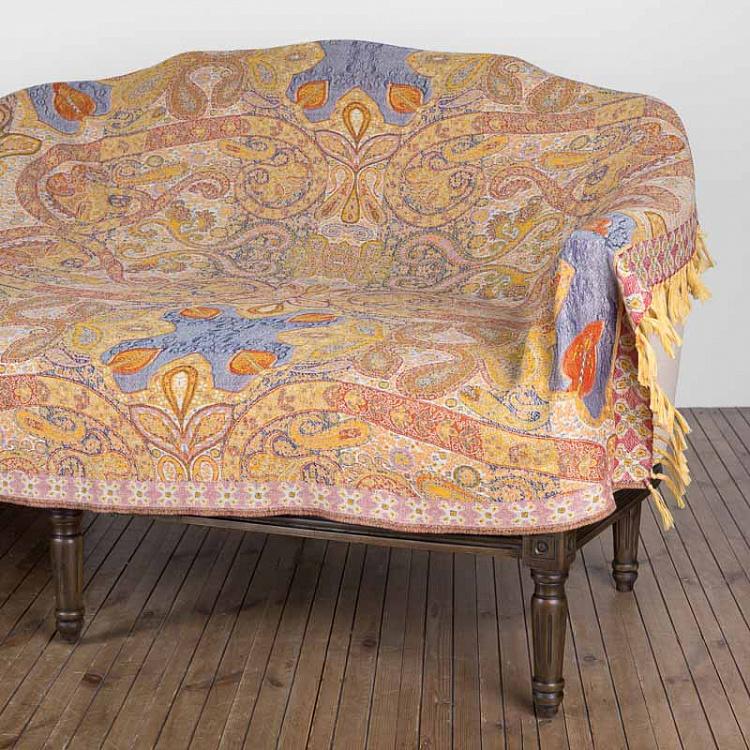 Двустороннее покрывало Варанаси, жаккард и варёная шерсть, 150x310 см Pure Wool Jacquard Throw Varanasi 150x310 cm