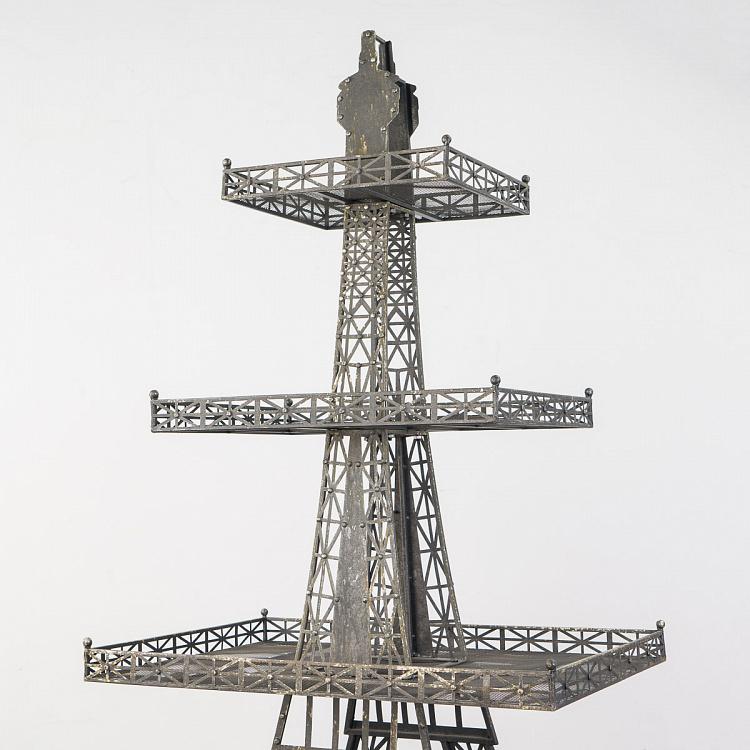 Металлический стеллаж Эйфелева башня с 4-мя полками Metal Shelf Eiffel 4 Levels