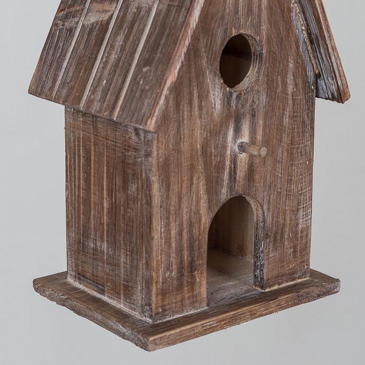 Деревянная кормушка для птиц с двумя отверстиями Cabane A Oiseaux Allongee En Bois 2 Ouvertures