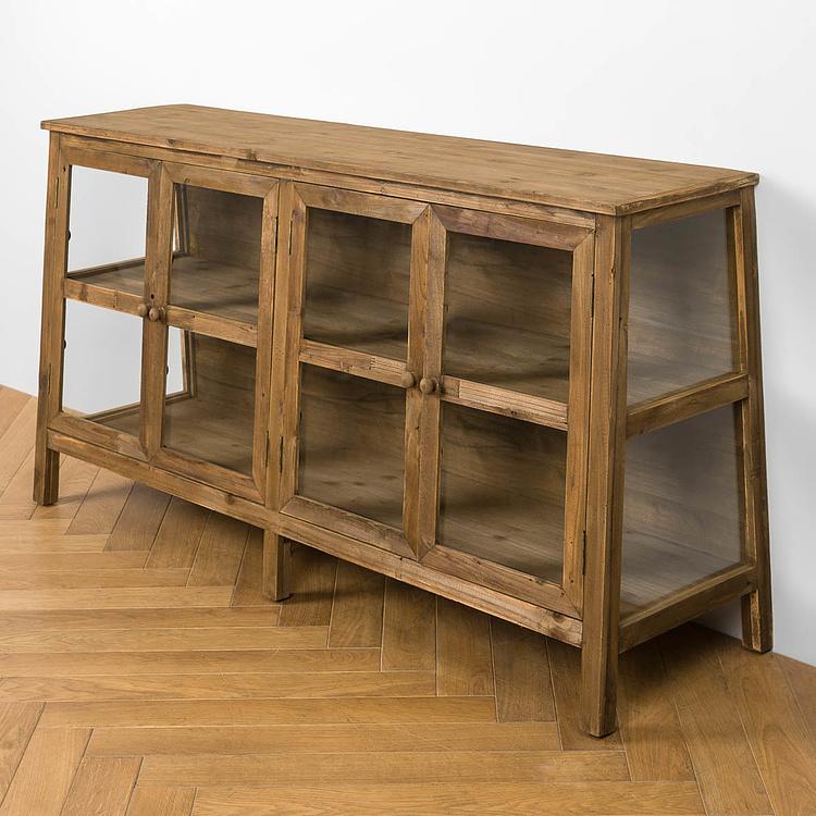 Четырёхдверный низкий сервант Лаваль Laval 4 Doors Glass Sideboard