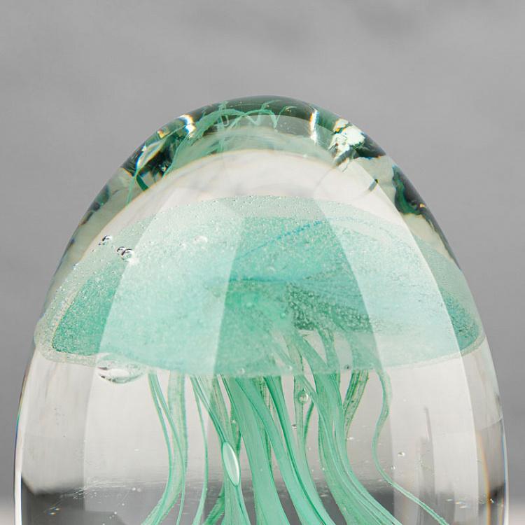 Пресс-папье Светло-зелёная медуза Glass Paperweight Light Green Jellyfish
