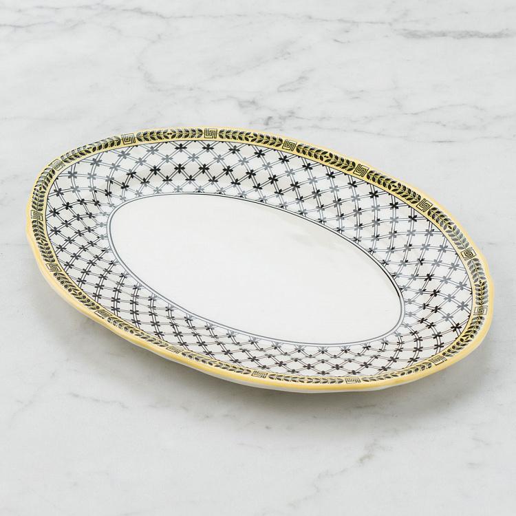 Овальное сервировочное блюдо Безмятежный, M Halcyon Oval Serving Plate Medium
