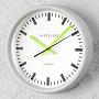 Настенные часы Baton Lime Hands Swiss Station Clock Grey