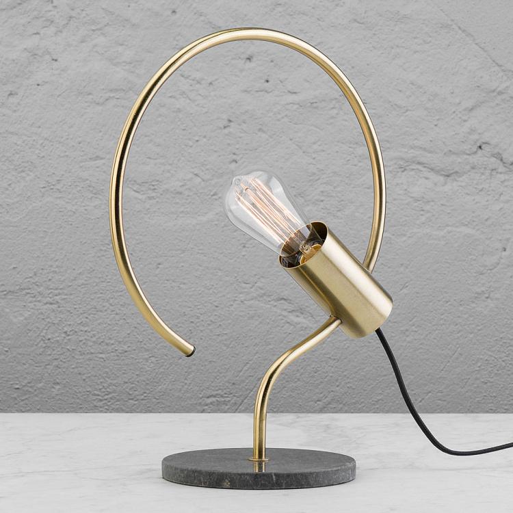 Настольная лампа с чёрным мраморным основанием Арсо Arceau Table Lamp Black Marble Base