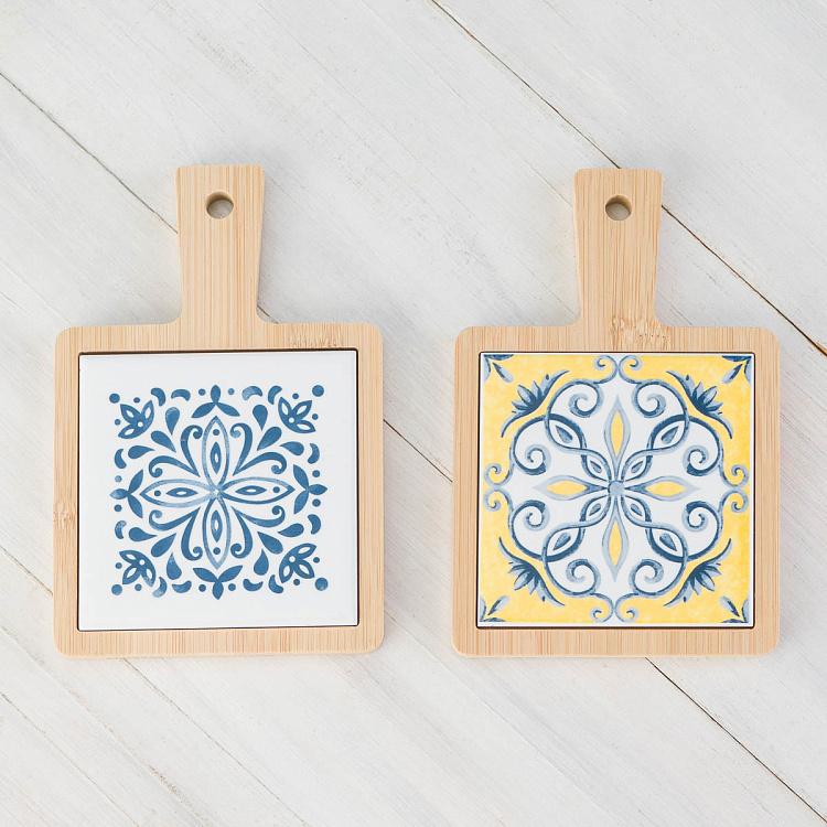 Набор из двух сервировочных досок Солнечные закуски, S Set Of 2 Serving Boards Small Tapas Soleil