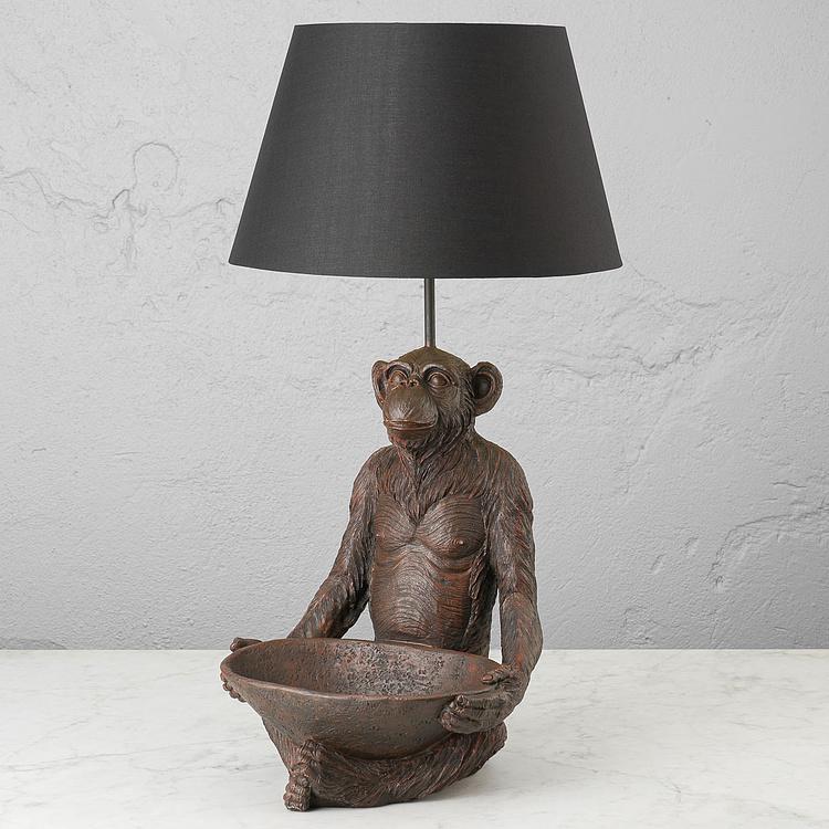 Настольная лампа с абажуром Обезьяна с блюдом Monkey Tray Lamp With Shade