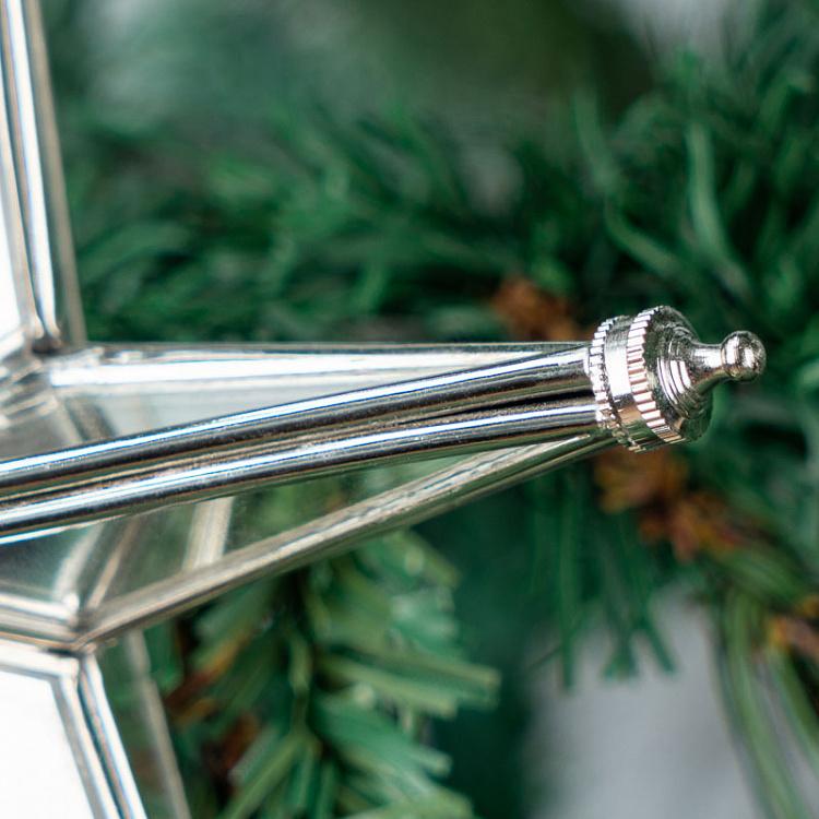 Ёлочная игрушка Звезда c зеркальными гранями, S Small Hanging Star With Mirrors Faces 12 cm