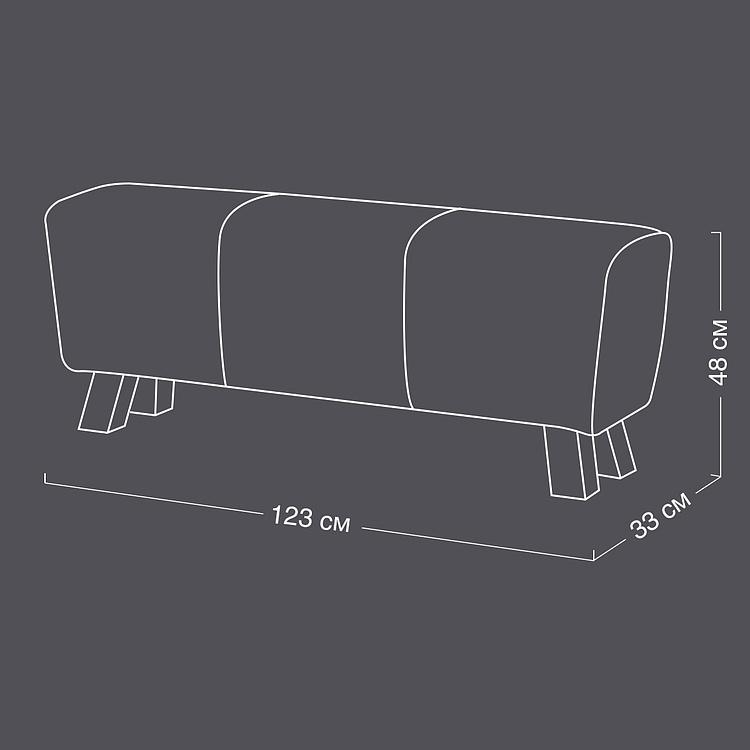 Скамейка Лас-Пальмас, красно-коричневые ножки Las Palmas Bench, Red Brown Wood D