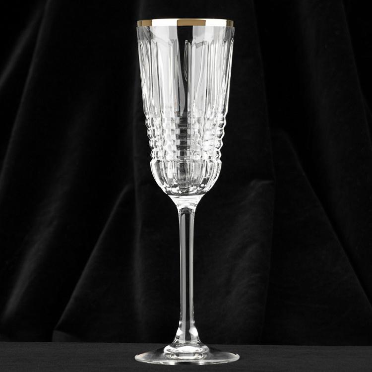 Бокал для шампанского с золотым ободком Рандеву Rendez-Vous Champagne Glass With Golden Rim