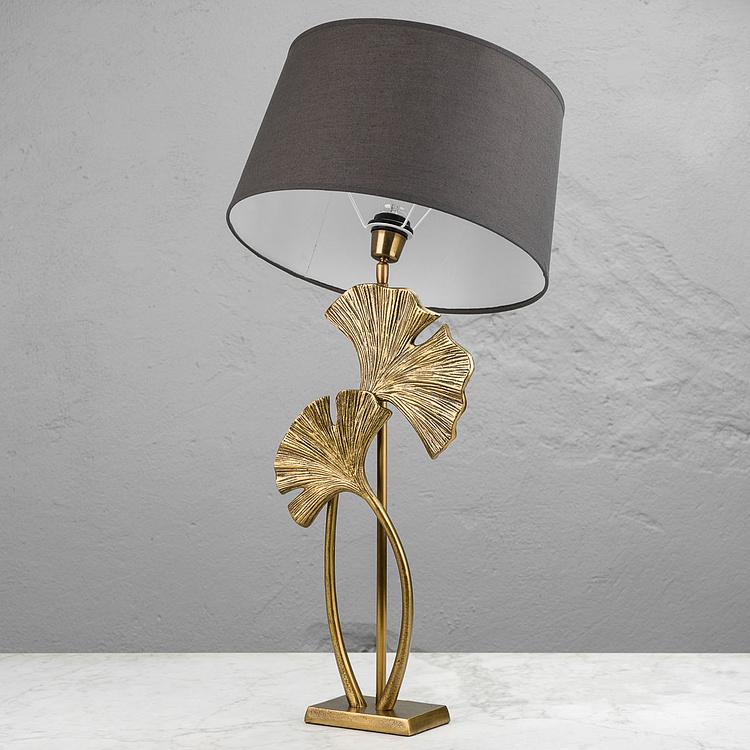 Настольная лампа с абажуром Цветок Гинкго Ginkgo Flower Table Lamp With Shade Grey