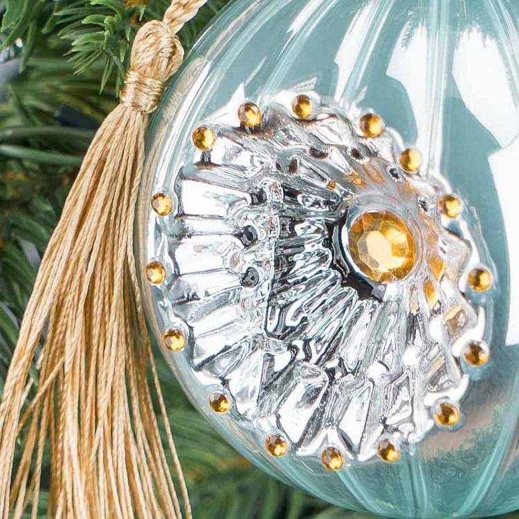 Ёлочная игрушка Зелёный шар с окошком Ball With Window Green 8 cm