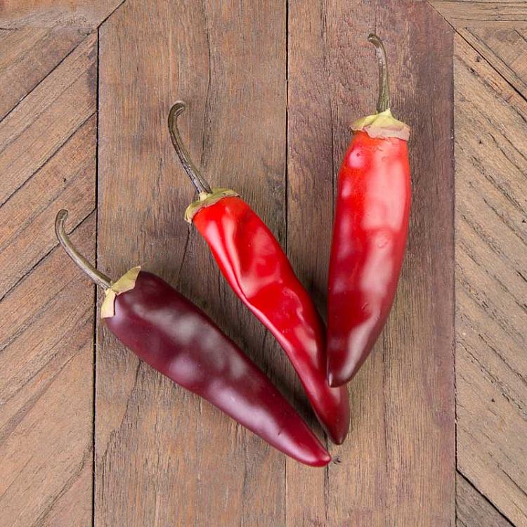 Набор из 29 искусственных красных мини-перцев чили Chili Pepper Assorti Burgundy Red Small