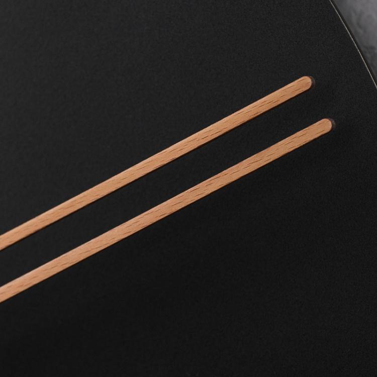 Настенные часы с циферблатом чёрного цвета Безмятежность, M Serenity Clock Medium, Black