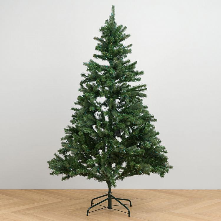 Искусственная новогодняя ёлка с led-гирляндой Рождество в Париже, 180 см Led Light French Tips Pine Tree Green 180 cm