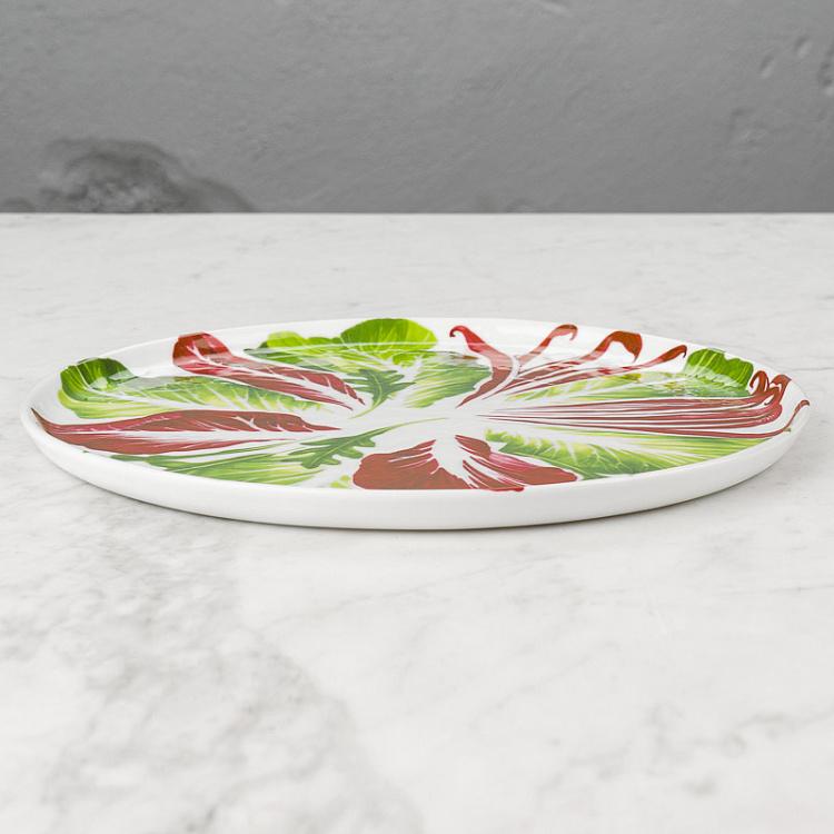 Сервировочная тарелка Средиземноморская диета Листья салата Dieta Mediterranea Insalate Serving Plate