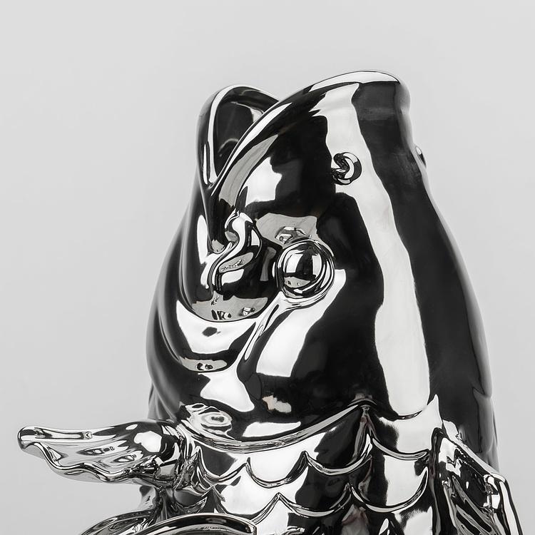 Ваза серебристого цвета Блабб Blubb Silver Vase