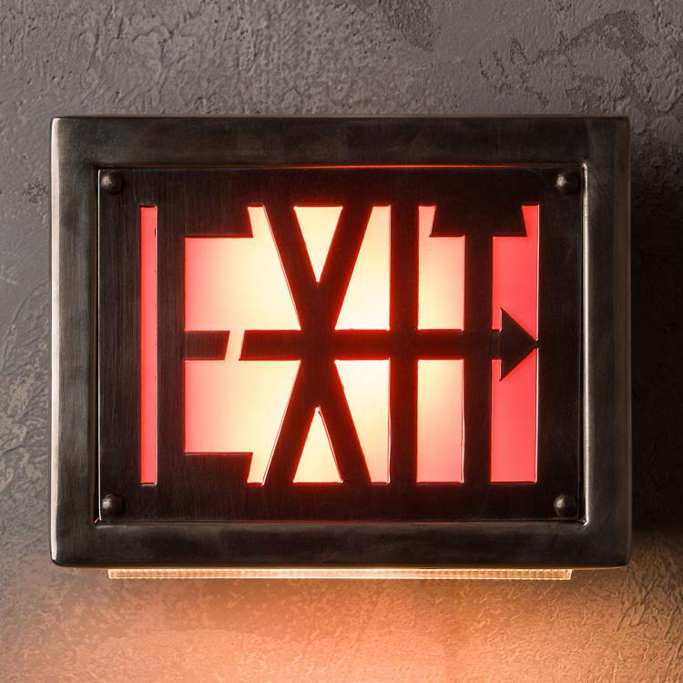 Табличка с подсветкой Выход Illuminated Display Box Exit