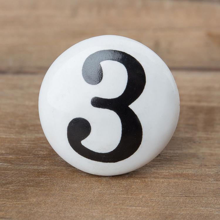 Мебельная ручка Цифры 3 Number Knob 3