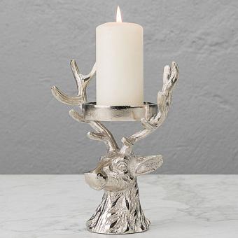 Candle Stand Deer Silver