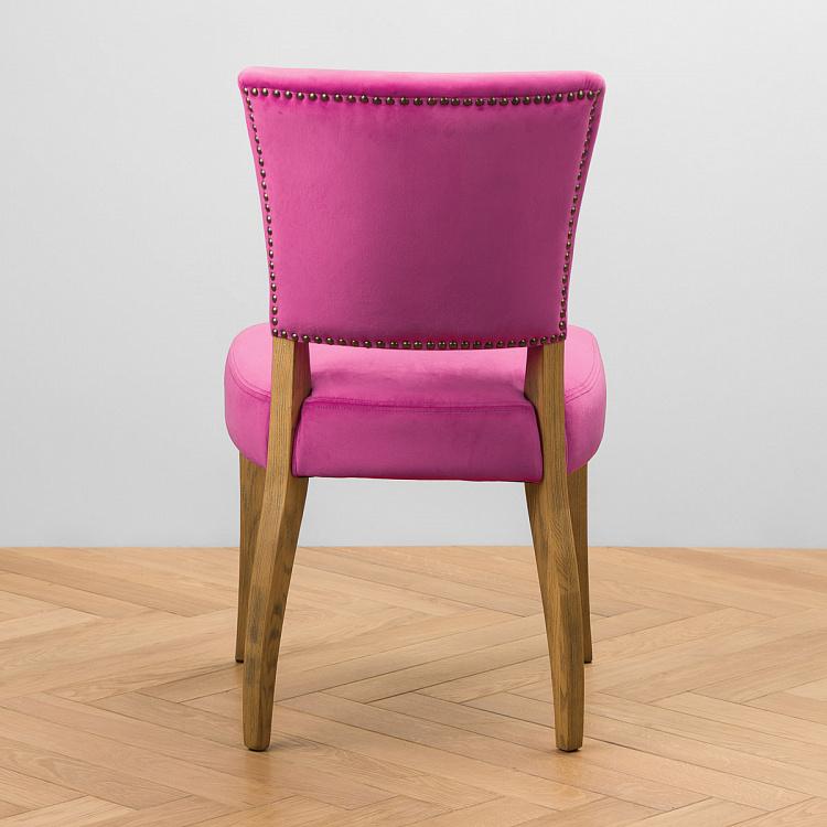 Стул Мами с заклёпками, светлые ножки Mami Dining Chair With Studs, Oak Brown