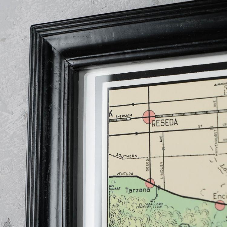 Картина-принт Карта Лос-Анджелеса, S Map Los Angeles Small