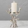 Подсвечник Candle Stand Deer Silver
