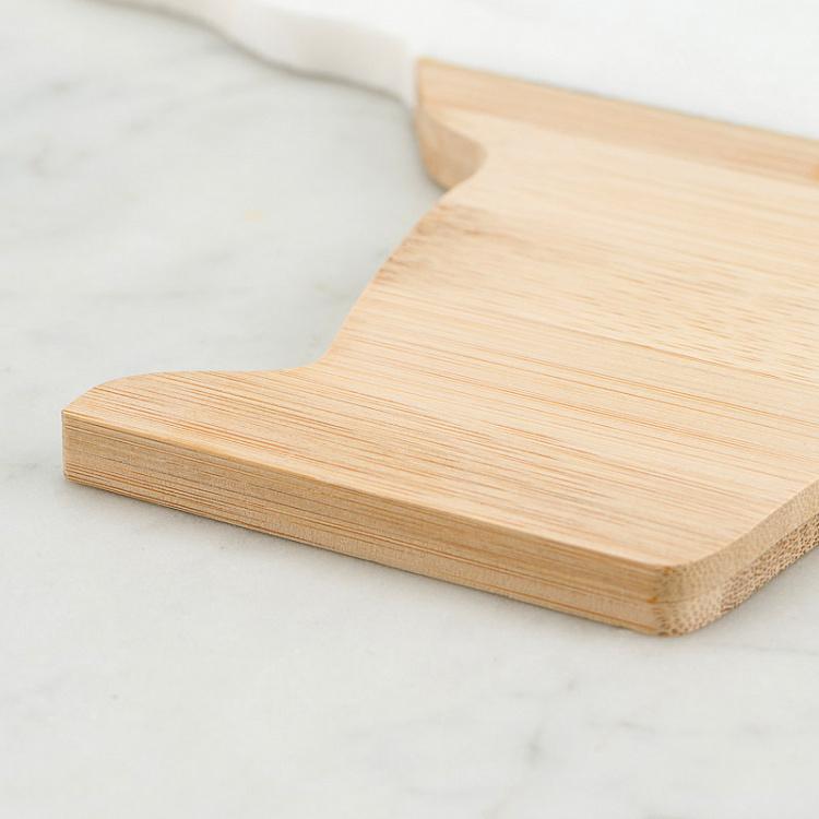 Сервировочная доска из бамбука и мрамора Медведь Bamboo And Marble Bear Tray