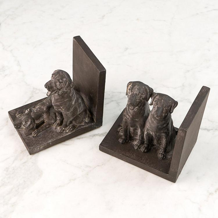 Набор из двух держателей для книг Собаки Bookend Chiens