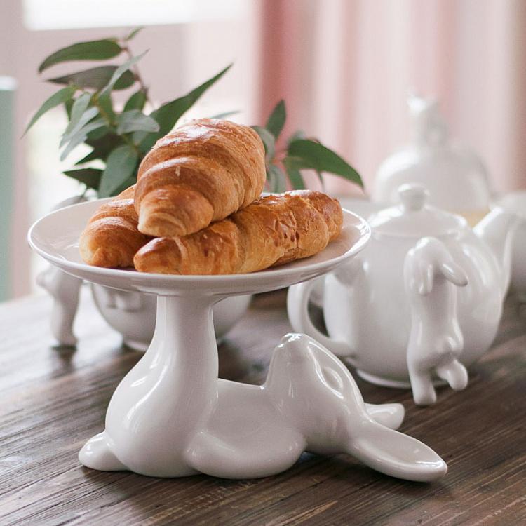 Сервировочная подставка-тортовница Кролик, M Decorative Plate Rabbit Medium
