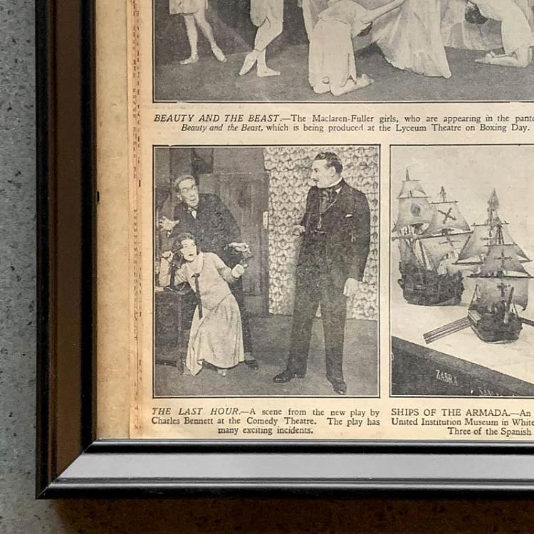 Винтажная газета в раме Таймс, 22 декабря 1928 Vintage Times, Dec 22, 1928